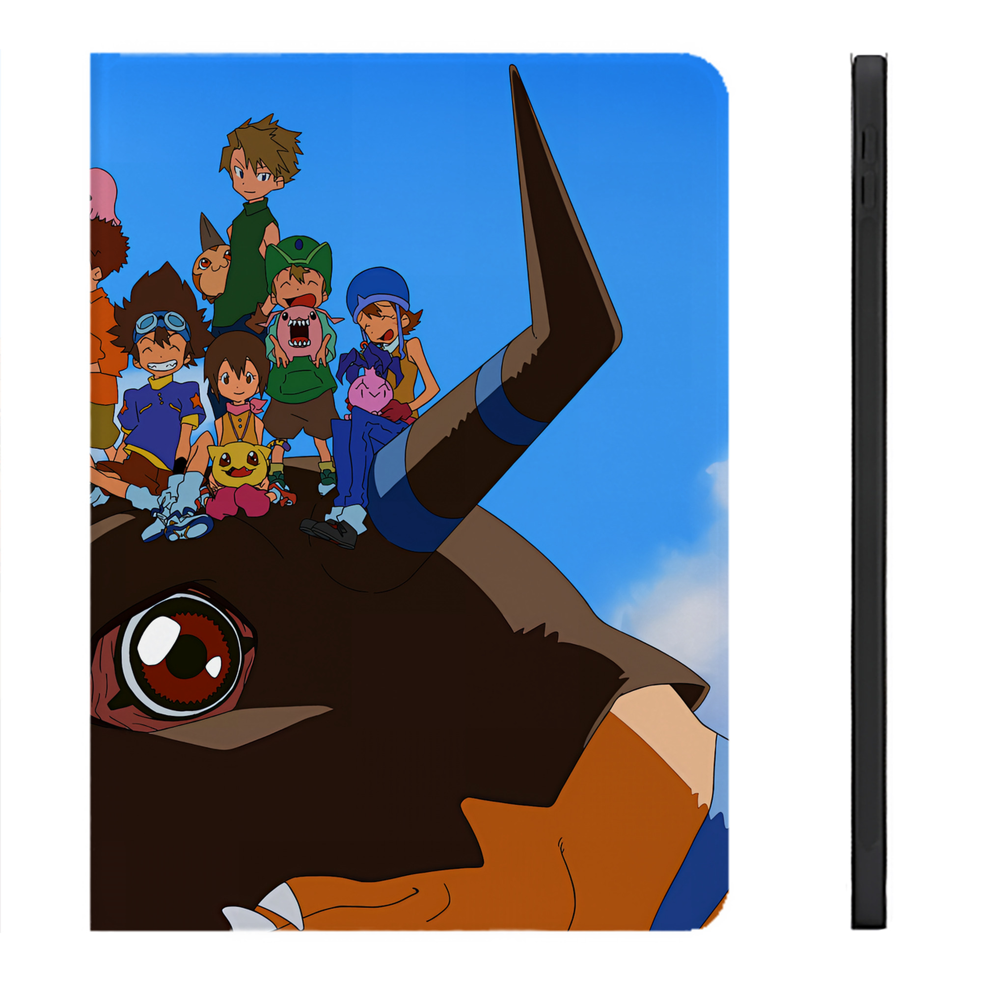 （画像用） Digimon デジタルモンスター/デジモン IPadケース ペンホルダー付き ブックスタイルデザイン